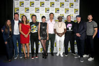 
	Dafne Keen, Hugh Jackman, Jennifer Garner, Shawn Levy, Emma Corrin, Ryan Reynolds, Wesley Snipes, Channing Tatum, Kevin Feige and Chris Evans
