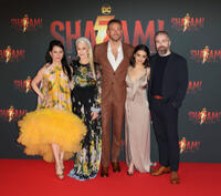 
	Lucy Liu, Helen MIrren, Zachary Levi, Rachel Zegler and David F. Sandberg
