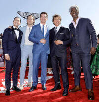 
	Danny Ramirez, Lewis Pullman, Miles Teller, Tom Cruise and Charles Parnell
