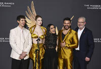 
	Tom Blyth, Hunter Schafer, Rachel Zegler, Josh Andres Rivera and Francis Lawrence
