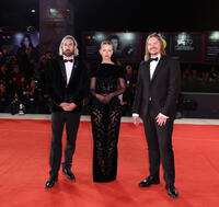 
	Director Ti West, Mia Goth and Jacob Jaffke
