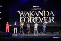 
	Angela Bassett, Tenoch Huerta, Winston Duke, Letitia Wright, Ryan Coogler and Kevin Feige&nbsp;
