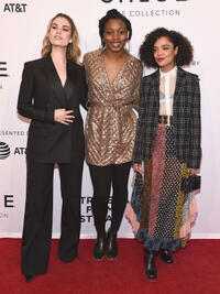 
	Lily James, Nia DaCosta and Tessa Thompson
