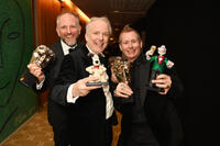 
	Richard Beek, Nick Park and Merlin Crossingham
