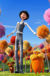 Ted and the Lorax in "Dr. Seuss' The Lorax."