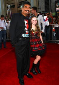 George Lopez and Madeline Carroll at the world premiere of "Swing Vote."