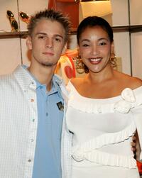 Aaron Carter and Jaci Reid at the Asprey's shopping event.