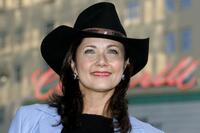 Lynda Carter at the premiere of "The Dukes of Hazzard."