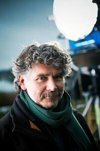 Director Daniel Alfredson on the set of "The Girl Who Played With Fire."