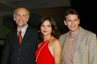 John Malkovich, Chiara Caselli and Dougray Scott at the screening of "Ripley's Game" during the 59th Venice International Film Festival.