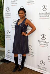 Tatyana Ali at the Mercedes Benz Fashion Week.