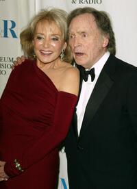 Dick Cavett and Barbara Walters at the Museum of Television and Radio gala honoring of Merv Griffin at the Waldorf Astoria .