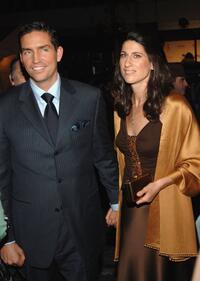 James Caviezel and his wife Kerri Caviezel at the world premiere of "deja vu".