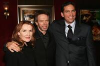 James Caviezel, Jerry Bruckheimer and his wife Linda Bruckheimer at the world premiere of "deja vu".