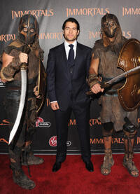 Henry Cavill at the world premiere of "Immortals" in California.