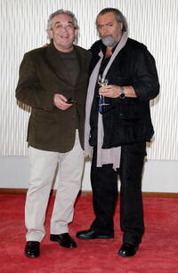 Gianni Cavina and Diego Abatantuono at the photocall of "Gli Amici Del Bar Margherita."