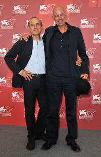 Giuseppe Cederna and director Gabriele Salvatores at the photocall of "1960" during the 67th Venice Film Festival in Italy.