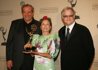 Leslie Caron, Dick Wolf and Neal Barnes at the 2007 Creative Arts Emmy Awards.