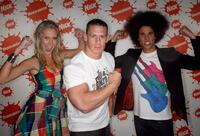Maude Garrett, John Cena and Kyle Linahan at the Nickelodeon Australian Kids Choice Awards 2008.