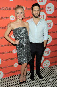 Anna Camp and Justin Bartha at the opening night after party of "All New People" in New York.