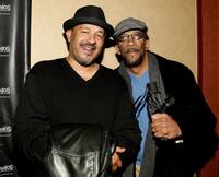 Director Clark Johnson and Reg E. Cathey at the premiere of "What's the Real Deal."