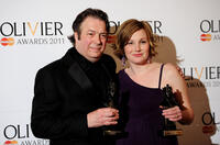 Roger Allam and Nancy Carroll at the Olivier Awards 2011 in England.