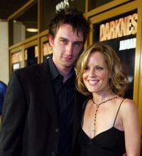 Gannon Russo and Emma Caulfield at the premiere of "Darkness Falls."