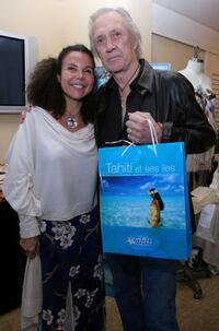 David Carradine and Veronique Hunkin Tomasi at the Beverly Hilton for the 2007 World Talent Style lounge.