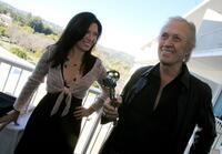 David Carradine and Annie Bierman at the Beverly Hilton for the 2007 World Talent Style lounge.