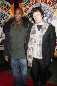 Dave Chappelle and Michel Gondry at the premiere of "Dave Chappelle's Block Party" at Loews Theaters.