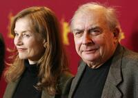 Claude Chabrol and Isabelle Huppert at the 56th Berlin International Film Festival for the premiere of "Comedy of Power".