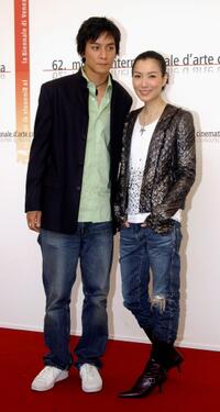 Daniel Wu and Sammi Cheng at the photocall of "Everlasting Regret" during the 62nd Venice Film Festival.