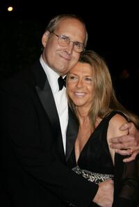 Chevy Chase and his wife Jayni Luke at the 2007 Vanity Fair Oscar Party at Mortons.