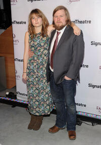 Annie Baker and Michael Chernus at the Signature Center Opening gala in New York City.