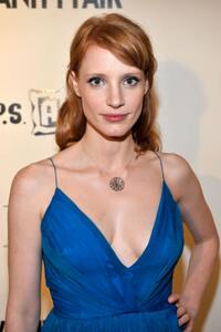 Jessica Chastain at the Kimberly Brooks "The Stylist Project" exhibition.