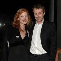 Jessica Chastain and Harry Gregson-Williams at the Cocktail Reception Presenting The Crescendo Award.