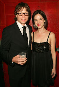 Khan Chittenden and Victoria Hill at the after party of the Australian premiere of "West."