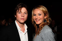 Khan Chittenden and Katie Wall at the after party of the California premiere of "Introducing The Dwights."