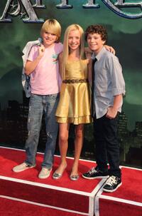 Spencer List, Peyton List and Jake Cherry at the premiere of "The Sorcerer's Apprentice."