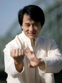 Jackie Chan promotes "New Police Story" in Germany.