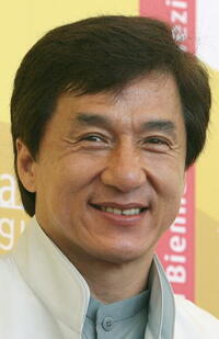 Jackie Chan at a photocall of "Rob-B-Hood" in Italy.