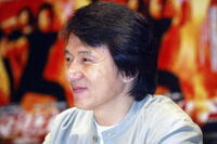Jackie Chan at a Tokyo press conference to promote his movie "The Medallion."