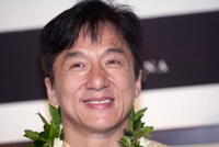 Jackie Chan at a press conference announcing the opening of Jackie Chan's Kitchen in Hawaii.