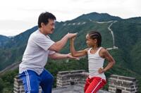 Jackie Chan as Mr. Han and Jaden Smith as Dre Parker in "The Karate Kid."