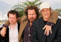 Mathieu Amalric, Julian Schnabel and Patrick Chesnais at the promotion of "Le Scaphandre Et Le Papillon" during the 60th International Cannes Film Festival.