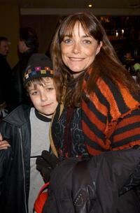Karen Allen and her son Nick at the world premiere of "Ice Age."