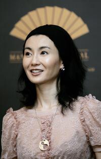 Maggie Cheung at the ribbon-cutting ceremony on the occassion of the re-opening of the Mandarin Oriental hotel.