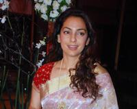Juhi Chawla at the producer Ramesh Taurani's wedding Anniversary in Mumbai.