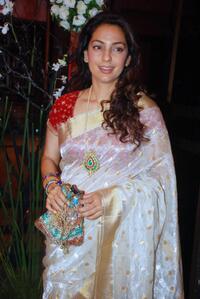 Juhi Chawla at the producer Ramesh Taurani's wedding Anniversary in Mumbai.