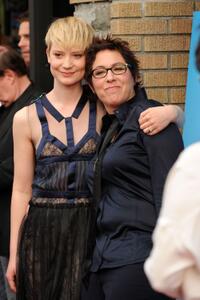Mia Wasikowska and Lisa Cholodenko at the premiere of the "Kids Are All Right."